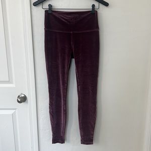 Pink Velvet Lululemon Leggings - 8